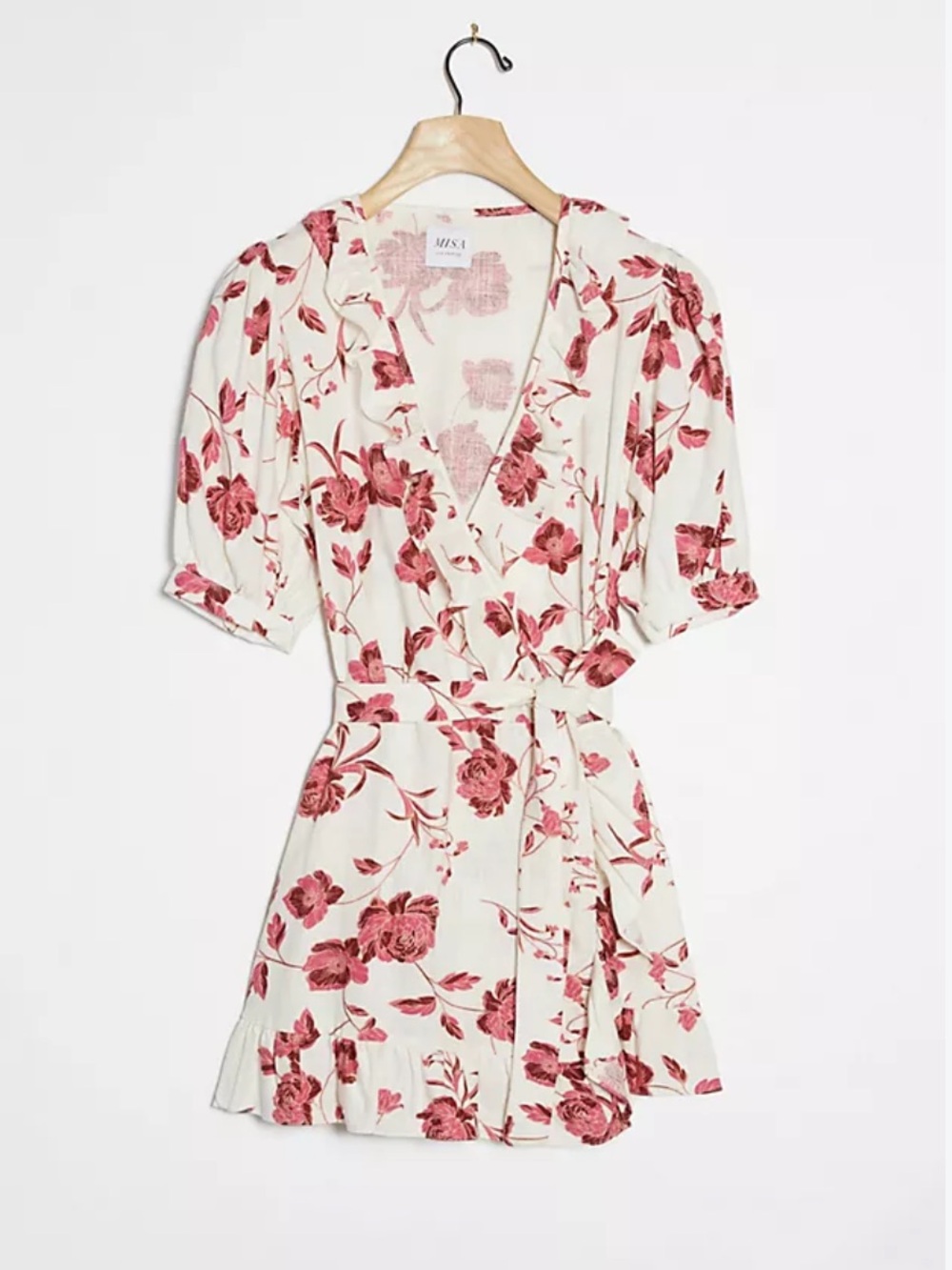 MISA Los Angeles Thora Floral Mini Wrap Dress